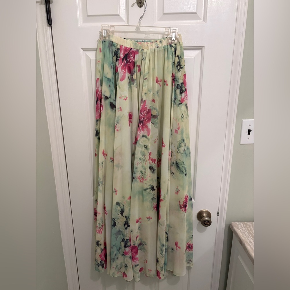 Chicwish Floral Maxi Skirt